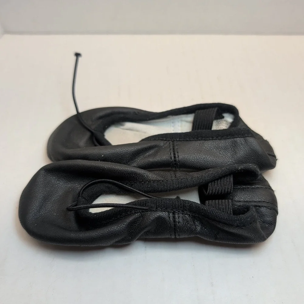 Bloch Dansoft Leather Child Ballet Slippers Shoes Black S0205G Size 7.5B